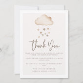 クラウドナイ男女兼用ンベイビーシャワーありがとう 招待状 (正面)