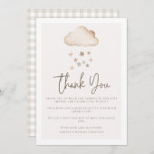 クラウドナイ男女兼用ンベイビーシャワーありがとう 招待状 (正面/裏面)