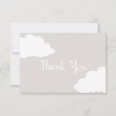 クラウドニュートラルベビーシャワーサンキューカード サンキューカード (正面)