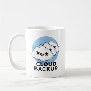 クラウドバックアップおもしろいコンピュータの天気予報 コーヒーマグカップ