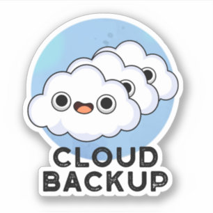 クラウドバックアップおもしろいコンピュータの天気予報 シール