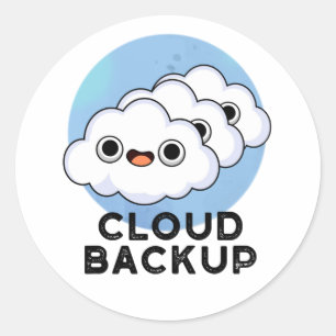 クラウドバックアップおもしろいコンピュータの天気予報 ラウンドシール