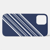 クラウドバーストブルーと白いストライプ Case-Mate iPhoneケース (裏面 (横))