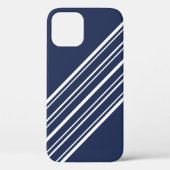 クラウドバーストブルーと白いストライプ Case-Mate iPhoneケース (裏面)