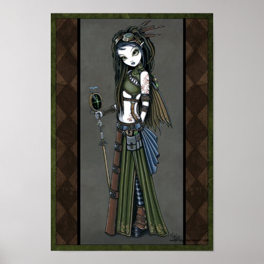 「クラウドバースト」スティームパンクAviatrix妖精のポスター ポスター (正面)