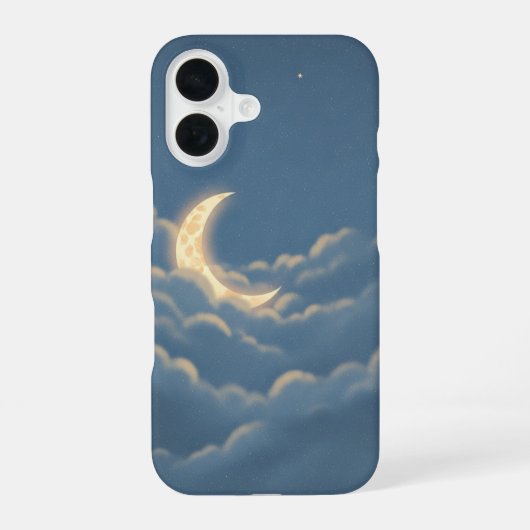 クラウドビンテージ月 iPhone 16ケース (裏面)