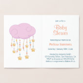 クラウドビーズスターズモバイルベビーシャワー招待状 箔カード (内部)