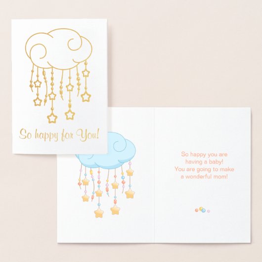 クラウドビーズスターモバイル有ベビー 箔カード (ディスプレー)