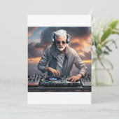 クラウドビート：白髪DJデザイン 招待状 (スタンド正面)