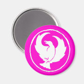 クラウドフット磁石（白/ピンク） マグネット (正面/裏面)