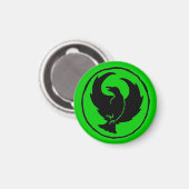 クラウドフット磁石（黒/緑） マグネット (正面/裏面)