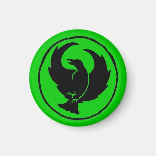 クラウドフット磁石（黒/緑） マグネット (正面)