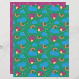 クラウドフローラスクラップブック紙