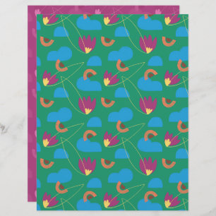 クラウドフローラスクラップブック紙