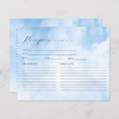 クラウドブライダルシャワーレシピカード (正面/裏面)