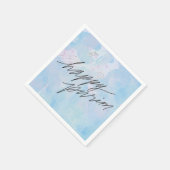 クラウドブルーの幸せなプリン スタンダードカクテルナプキン (角)