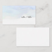 クラウドブルーウォーター霊気ヒーリングビジネスカード 名刺 (正面/裏面)