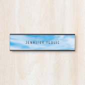 クラウドブルースカイモダンシンプルエレガントテンプレート サインプレート (正面)