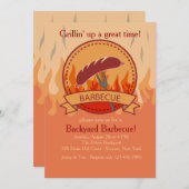 クラウドプレザーバーベキュー招待状 招待状 (正面/裏面)