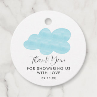 クラウドベビーシャワーありがとうメッセージカード フェイバータグ