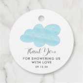 クラウドベビーシャワーありがとうメッセージカード フェイバータグ (裏面)