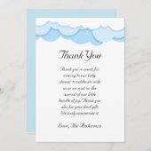 クラウドベビーシャワーサンキューカード サンキューカード (正面/裏面)