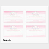 クラウドベビー散布ピンクの空のブックコンペティション 長方形シール (シート)