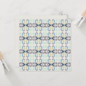 クラウドホワイトの背景に塩っぽい水彩パステルカラー カード (正面/裏面インサイチュ)
