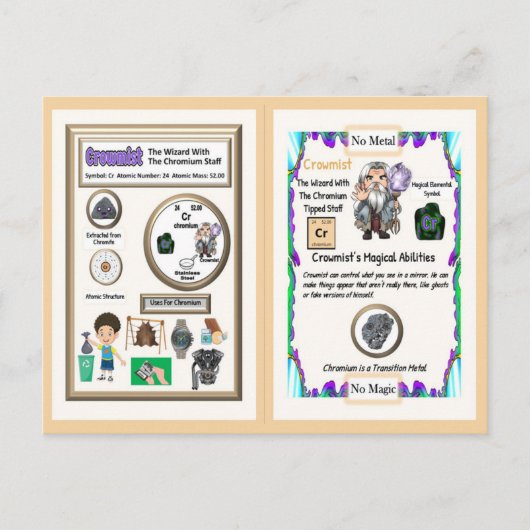 クラウドミストウィザード – Chromium Element ポストカード (正面)