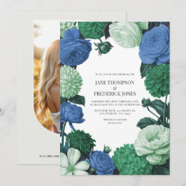 クラウドミント、アルパインブルー、エバーグリーンミストの結婚式 招待状