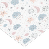 クラウドムーンスターズシャワー誕生日テーブルランナー ショートテーブルランナー (コーナー)