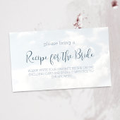 クラウドモダンエレガントブライダルシャワーレシピ要求 エンクロージャーカード