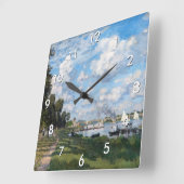 クラウドモネ – ザベイスンアットアルジェヌイユ スクエア壁時計 (傾斜)