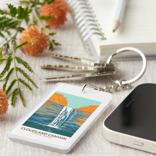 クラウドランドキャニオン州パークジョージアヴィンテージ キーホルダー (正面右)