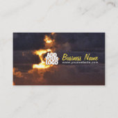 クラウドリッチサンセットテクスチャウェザービジネスカード 名刺 (裏面)