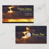 クラウドリッチサンセットテクスチャウェザービジネスカード 名刺 (正面/裏面)