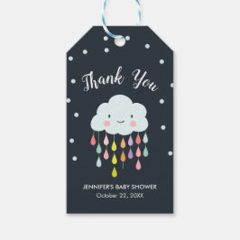 クラウドレインドロップレインボーニュートラルサンキューボーイ ギフトタグ