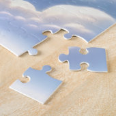 クラウド上のハートと可愛い女の子ユニコーンパズル ジグソーパズル (側面)