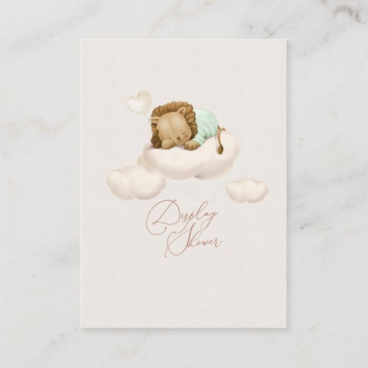 クラウド上のライオン表示シャワーエンクロージャカード エンクロージャーカード (裏面)