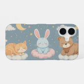 クラウド上の動物iPhone/iPadケース iPhone 16ケース (裏面横)
