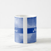 クラウド上の名前デザインマグカップ コーヒーマグカップ (中央)
