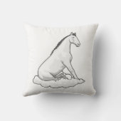 クラウド上の馬 クッション (裏面)