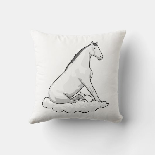 クラウド上の馬 クッション (裏面)