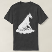 クラウド上の馬 Tシャツ (デザイン正面)