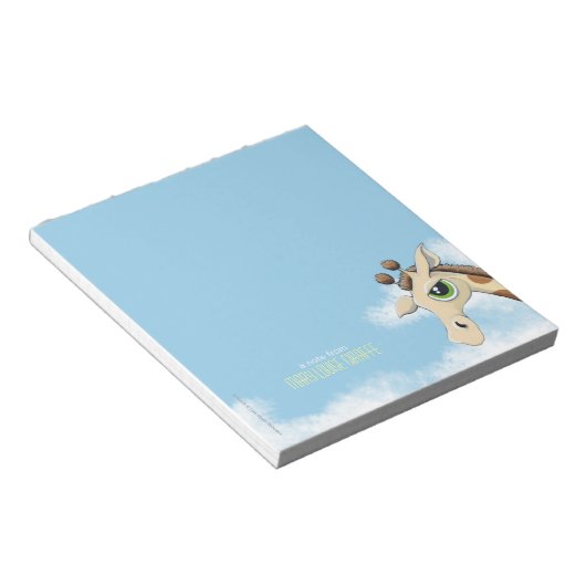 クラウド内のキリンのパーソナライズ可能な小さなメモ帳 ノートパッド (アングル)