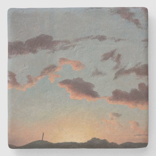 クラウド勉強（空の雲） (by Knud Baade) ストーンコースター (正面)