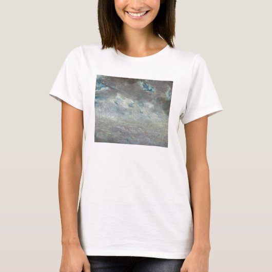 クラウド勉強, 1821 (ボード上の紙上の油) Tシャツ (正面)