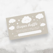 クラウド天国送信ベビーシャワーおむつラッフル エンクロージャーカード