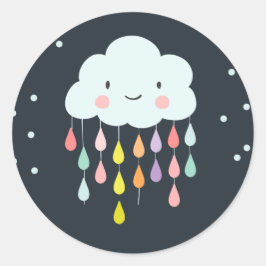 クラウド封筒用シールステッカー赤ちゃんシャワー散水 ラウンドシール