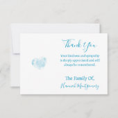 クラウド悔やみや弔慰サンキューカード ノートカード (正面)